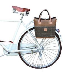 TOURBON Bike Single Pannier Rear Rack Pack Leather Shoulder Tote Bag Gift Women