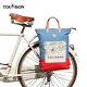 Tourbon Bike Single Pannier Rear Rack Tote Shopping Bag Commuter Backpack Women