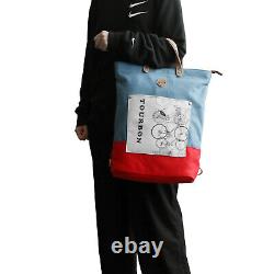 TOURBON Bike Single Pannier Rear Rack Tote Shopping Bag Commuter Backpack Women