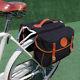Tourbon Black Waterproof Canvas Bike Double Panniers Rear Seat Bag Storage Pack
