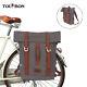 Tourbon Canvas Bike Rack Pannier Waterproof Cycling Bag Travel School Backpack