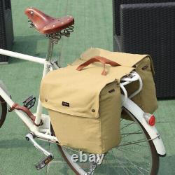 TOURBON Canvas Bike Rear Rack Pannier Cycling Roll up Pack Luggage Storage Bag