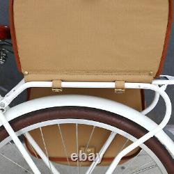 TOURBON Canvas Bike Twins Panniers Bag Waterproof Bicycle Rear Rack Seat Pack UK