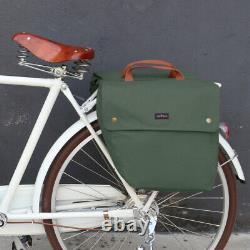 TOURBON Canvas Bike Twins Rack Panniers Cycling Storage Bag Special Offer in UK