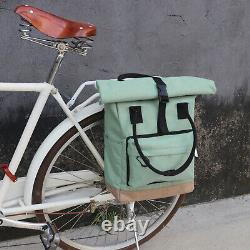 TOURBON Nylon Bike Single Rear Rack Pannier Shoulder Backpack Tote Bag Cycling