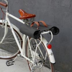TOURBON Roll up Canvas Bicycle Double Panniers Waterproof Bike Rear Rack Packs
