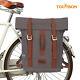 Tourbon Waterproof Canvas Bicycle Rear Rack Bag Commuter Bike Backpack Cycling