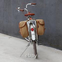 TOURBON Waterproof Canvas Bike Twins Panniers Bag Bicycle Rear Rack Seat Pack
