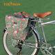 Tourbon Waterproof Canvas Roll Up Bike Double Pannier Rack Pack Withstrap For Gift