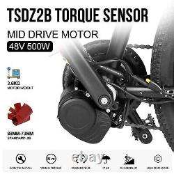Tongsheng TSDZ2B Ebike kits 36V 48V 250W 500W Torque Sensor Mid Drive Motor 25Ah
