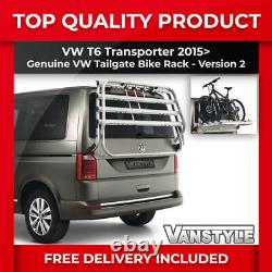 Vw Transporter T6 Genuine Oe Tailgate 4 Bike Bicycle Cycle Holder Rack V2 Mtb