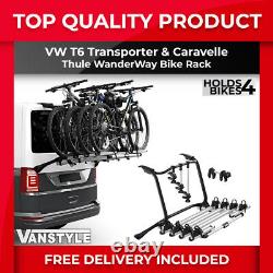 Vw Transporter T6 T6.1 Tailgate Thule Wanderway 4 Bike Bicycle Cycle Holder Rack