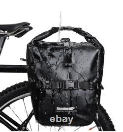 Waterproof Bike Bag 27L Travel Cycling Basket Bicycle Rear Rack Tail Seat Trunk