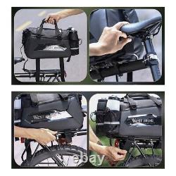 Waterproof Bike Rear Rack SeatPack Trunk Bag 13L 25L Cycling Storage Black