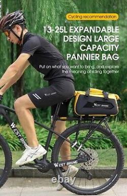 Waterproof MTB Bike Pannier Hard Shell Bicycle Bag Yellow Bla / 10 Day Delivery